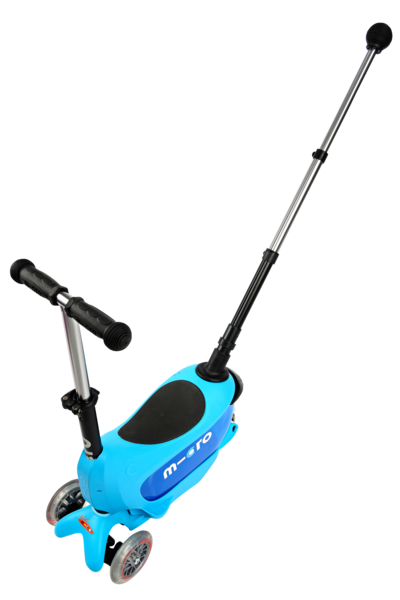 Детска тротинетка със седалка Micro - Mini 2go deluxe plus синя  