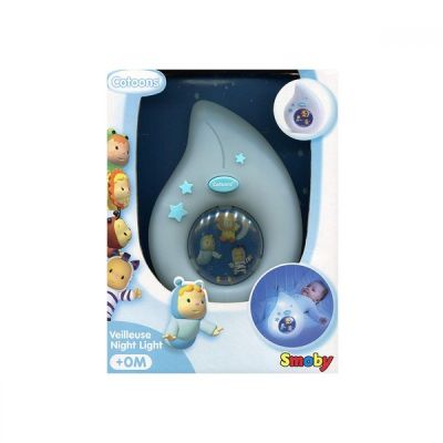 Детска нощна лампа с мека светлина Smoby Cotoons синя 7600110101