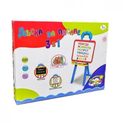 Магнитна дъска за писане и рисуване 3 в 1