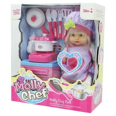 Музикална кукла готвачка с кухненски прибори Chef