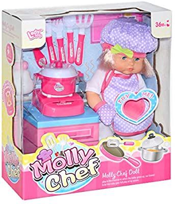 Музикална кукла готвачка с кухненски прибори Chef