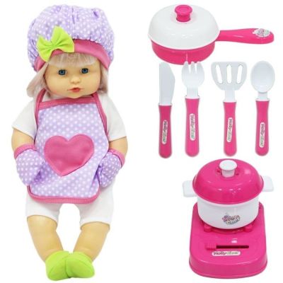 Музикална кукла готвачка с кухненски прибори Chef