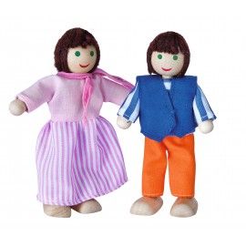 Дървена къща с две кукли и обзавеждане EICHHORN 100002501