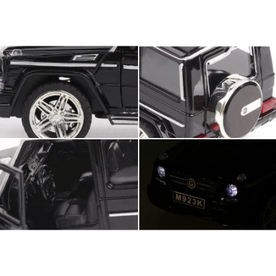 Метален джип Mercedes G-class AMG със звук и светлини black