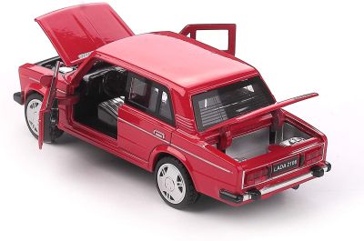 Метална кола Lada 2106 със светлини и звуци - red 1:32 