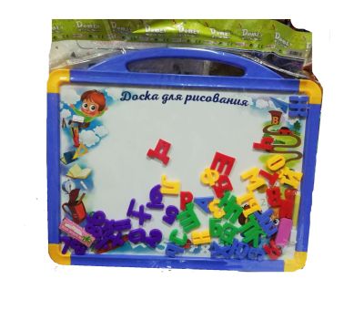 Магнитна дъска за писане и рисуване с букви на кирилица