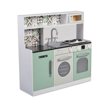Детска дървена кухня със светещи котлони - 7257