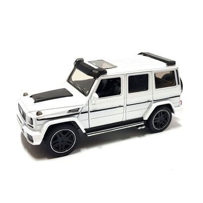 Метален джип със звук и светлини Mercedes G Class, бял 1/24