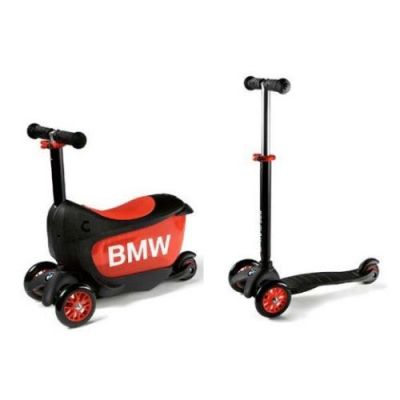 Детска тротинетка със седалка Micro - Mini 2 Go BMW Black/Orange  