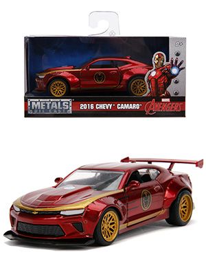 Метален автомобил Marvel 2016 Chevy Camaro Iron Man Jada 1:32