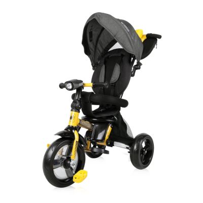 Детска триколка със сенник и въртяща се седалка LORELLI ENDURO - YELLOW & BLACK