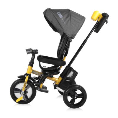 Детска триколка със сенник и въртяща се седалка LORELLI ENDURO - YELLOW & BLACK