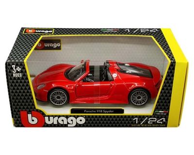 Метална кола Porsche 918 Spyder red Bburago 1:24  