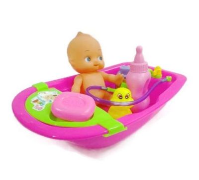 Гумено бебе във вана с аксесоари 58536