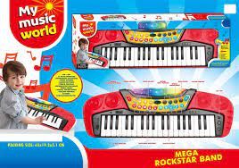 Детски електронен синтезатор йоника с микрофон 66313-S