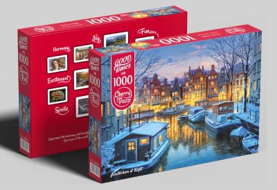 Пъзел Амстердам през нощта 1000 части Cherry Pazzi 30264