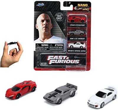 Комплект 3 метални автомобила Nano Fast & Furious 1:87 Jada Toys 253201004