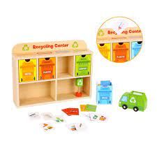 Дървен център за рециклиране Tooky Toy TY635A