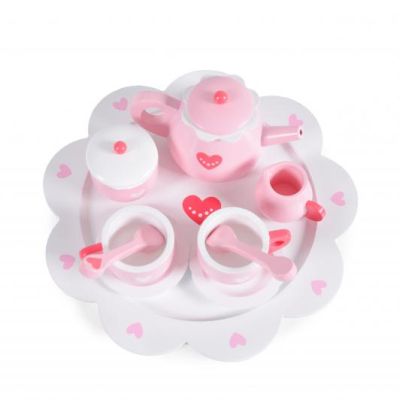 Детски дървен сервиз за чай СЪРЧИЦА