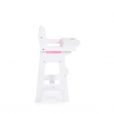 Детски дървен стол за хранене за кукли B012