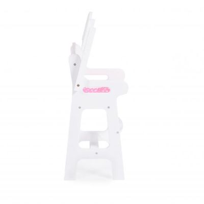 Детски дървен стол за хранене за кукли B012