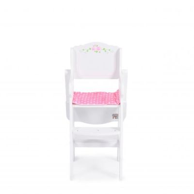 Детски дървен стол за хранене за кукли B012