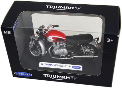 Метален мотор Triumph Bonneville Welly 1:18