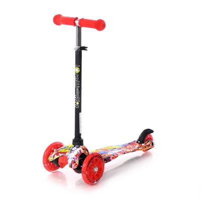Тротинетка със светещи колела LORELLI MINI, RED GRAFFITI