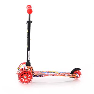 Тротинетка със светещи колела LORELLI MINI, RED GRAFFITI