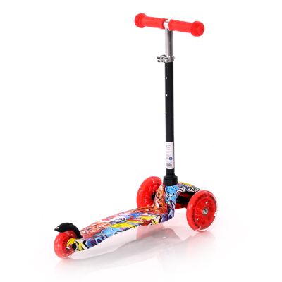 Тротинетка със светещи колела LORELLI MINI, RED GRAFFITI