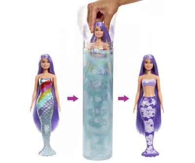 Кукла Barbie трансформация цветни русалки HCC46 - Rainbow Mermaids