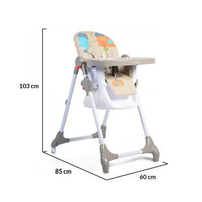 Детски стол за хранене Cangaroo KIMCHI, СИВ