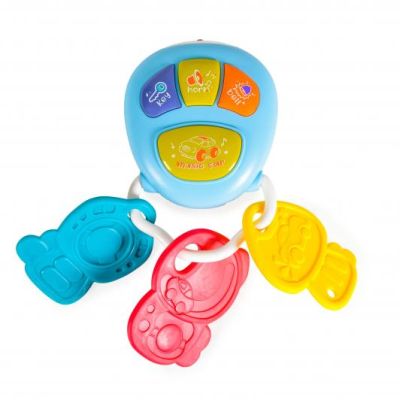 Бебешки музикален ключодържател CAR KEY 855-73A СИН