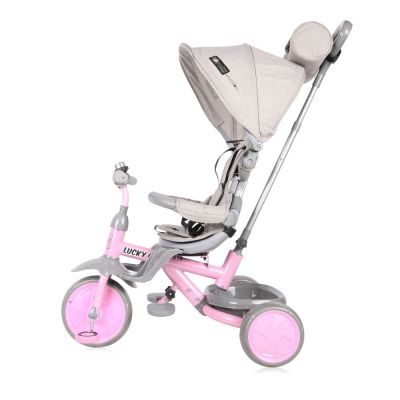 Детска триколка със сенник LORELLI LUCKY CREW - GREY PINK