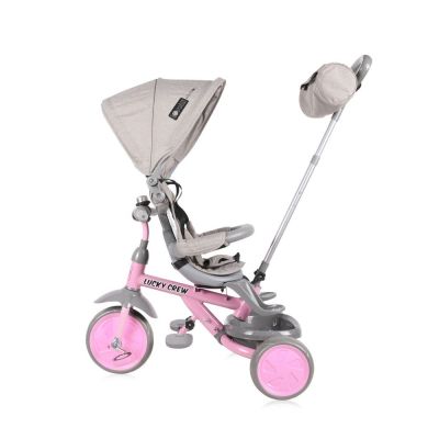 Детска триколка със сенник LORELLI LUCKY CREW - GREY PINK