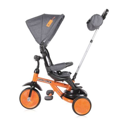 Детска триколка със сенник LORELLI LUCKY CREW - Black&Orange