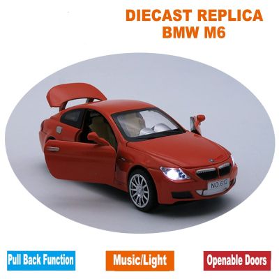 Метална количка BMW M6 със звук и светлини 1:32 