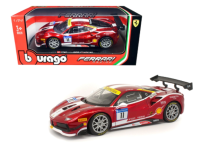 Метална кола Ferrari 488 Challenge #11 Bburago 1:24, 18/26308
