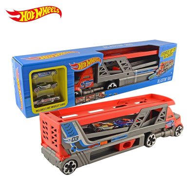 Камион Автовоз с 3 колички Hot Wheels - CDJ19