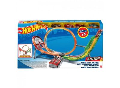 Състезателна, моторизирана писта с 5 колички Hot Wheels FCF18