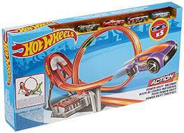 Състезателна, моторизирана писта с 5 колички Hot Wheels FCF18