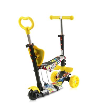 Тротинетка със седалка LORELLI DRAXTER PLUS - GRAFFITI SMILE