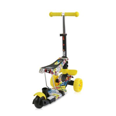 Тротинетка със седалка LORELLI DRAXTER PLUS - GRAFFITI SMILE