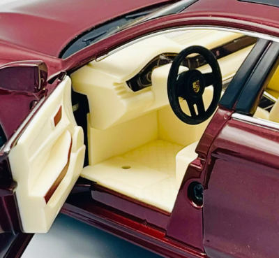 Метален автомобил със звук и светлини Porsche Panamera 1/24, red