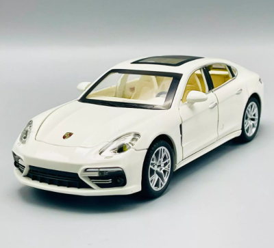 Метален автомобил със звук и светлини Porsche Panamera 1/24, white