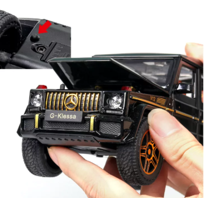 Метален автомобил със звук и светлини Mercedes Benz AMG G63 G Class 1/24, pink