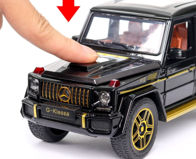 Метален автомобил със звук и светлини Mercedes Benz AMG G63 G Class 1/24, pink