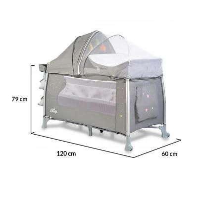 Детска кошара Cangaroo ISLEEP сив