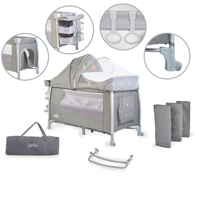 Детска кошара Cangaroo ISLEEP сив