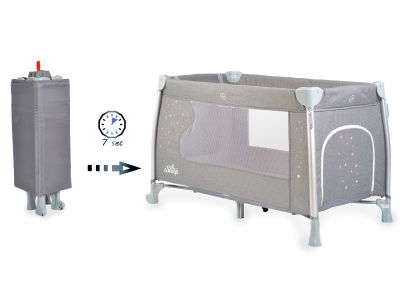 Детска кошара Cangaroo ISLEEP сив